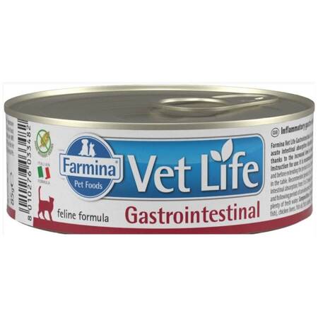 VET LIFE NATURAL DIET CAT GASTROINTESTINAL 85g Mokra karma dla kota na Ostrą biegunkę