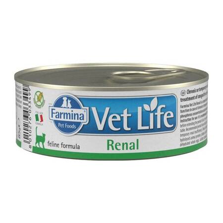 VET LIFE NATURAL DIET CAT RENAL 85g Mokra karma dla kota z ostrą niewydolnością nerek