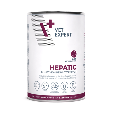 Vet Expert Hepatic Mokra Karma Weterynaryjna Dla Psa Z Kurczakiem 400g Wspomaganie Funkcji Wątroby