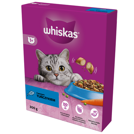 Whiskas Adult 300g Sucha Karma Pełnoporcjowa Dla Dorosłych Kotów Z Tuńczykiem