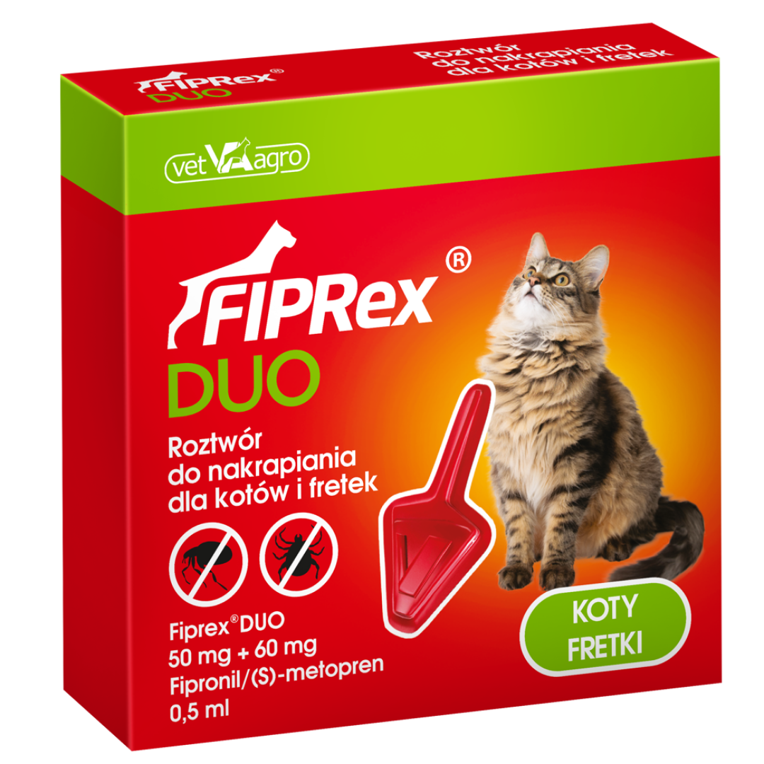 Foresto Bayer Obroża Przeciw Kleszczom I Pchłom Dla Psa I Kota do 8kg + Fiprex Preparat do Foresto Bayer Obroża Przeciw Kleszczom I Pchłom Dla Psa I Kota do 8kg + Fiprex Preparat do