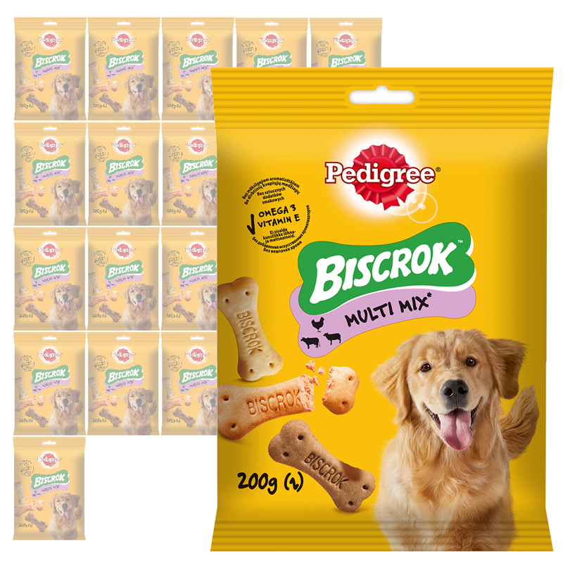 22x200g Pedigree Biscrok Multi Mix Chrupiące Ciasteczka Przysmak Dla Psa