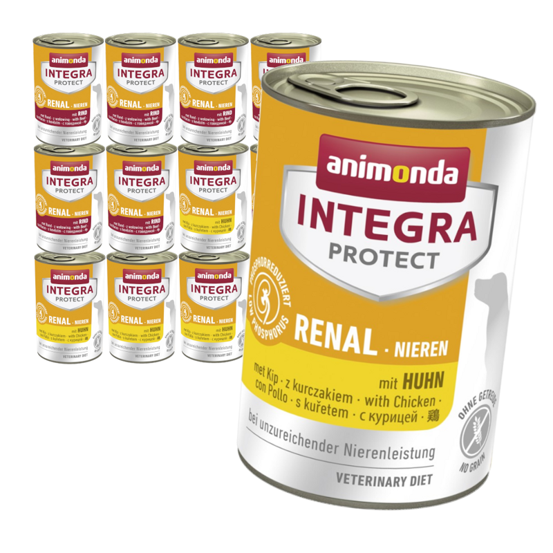 Animoda Integra Protect Nieren 12x400g Mokra Karma z Wołowiną i Kurczakiem Dla Psów z Niewydolnością Nerek