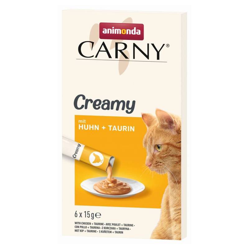 Animonda Carny Creamy 6x15g Przysmak Pasta Dla Kota Z Kurczakiem I Tauryną