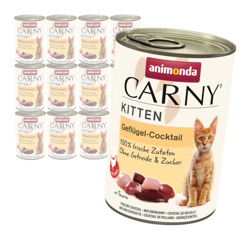 Animonda Carny Kitten 12x400g Mokra Karma Dla Kociąt Koktajl Drobiowy