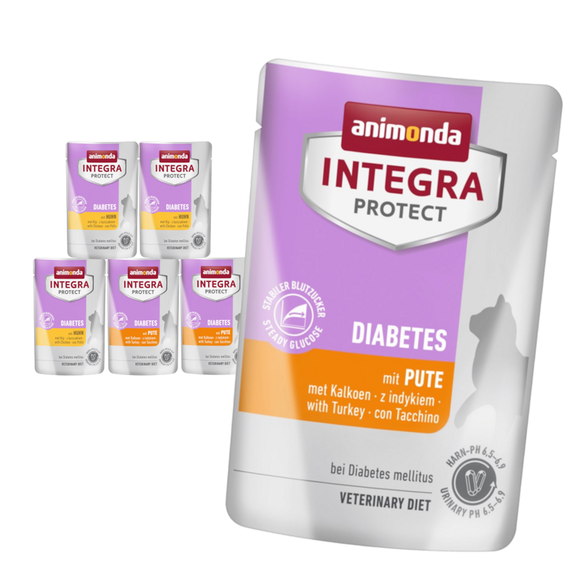 Animonda Integra Protect Diabetes 6x85g Mokra Karma Dla Kota Z Cukrzycą Mix Smaków