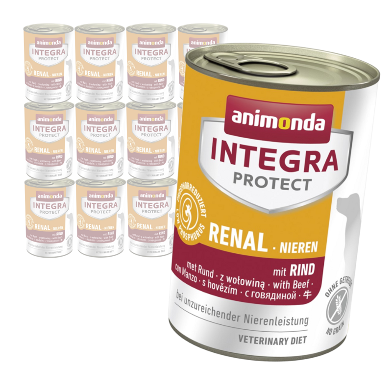 Animonda Integra Protect Nieren 12x400g Mokra Karma z Wołowiną Dla Psów z Niewydolnością Nerek