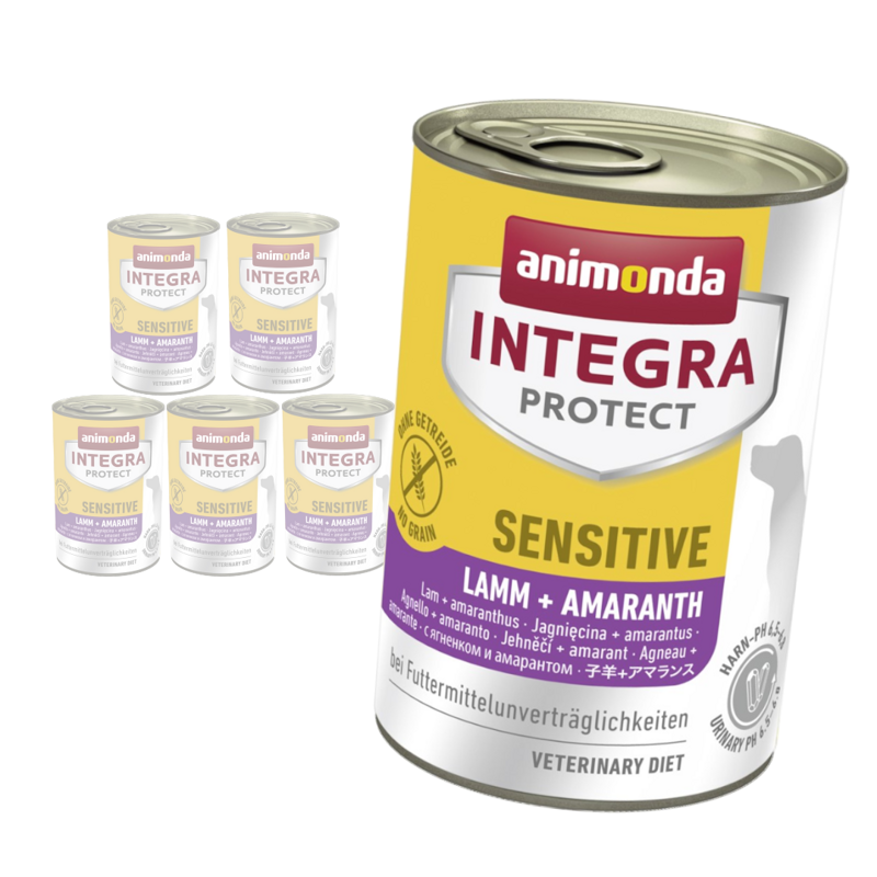 Animonda Integra Protect Sensitive 6x400g Mokra Karma z Jagnięciną Dla Psów z Niewydolnością Pokarmową