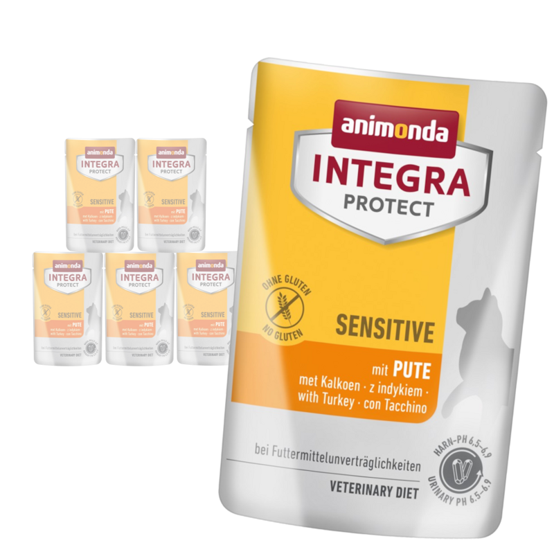 Animonda Integra Protect Sensitive 6x85g Mokra Karma Dla Kota Z Nadwrażliwością Pokarmową Indyk