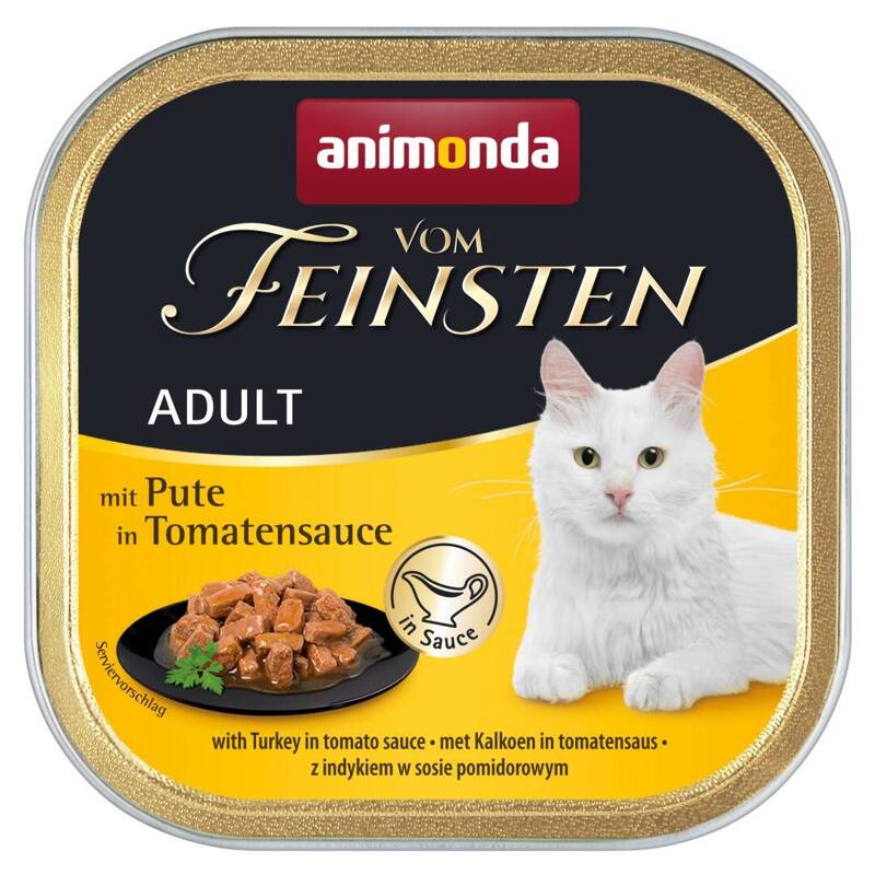 Animonda Vom Feinsten Adult 100g Mokra Karma dla Kota z Indykiem w Sosie Pomidorowym