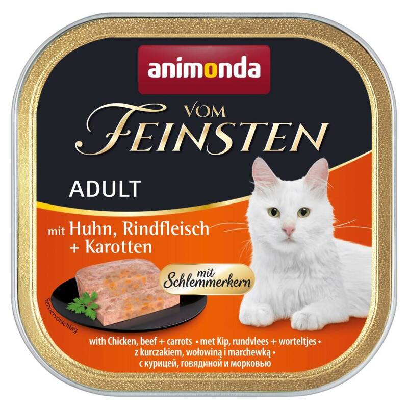 Animonda Vom Feinsten Adult 100g Mokra Karma dla Kota z Kurczakiem Wołowiną i Marchewką