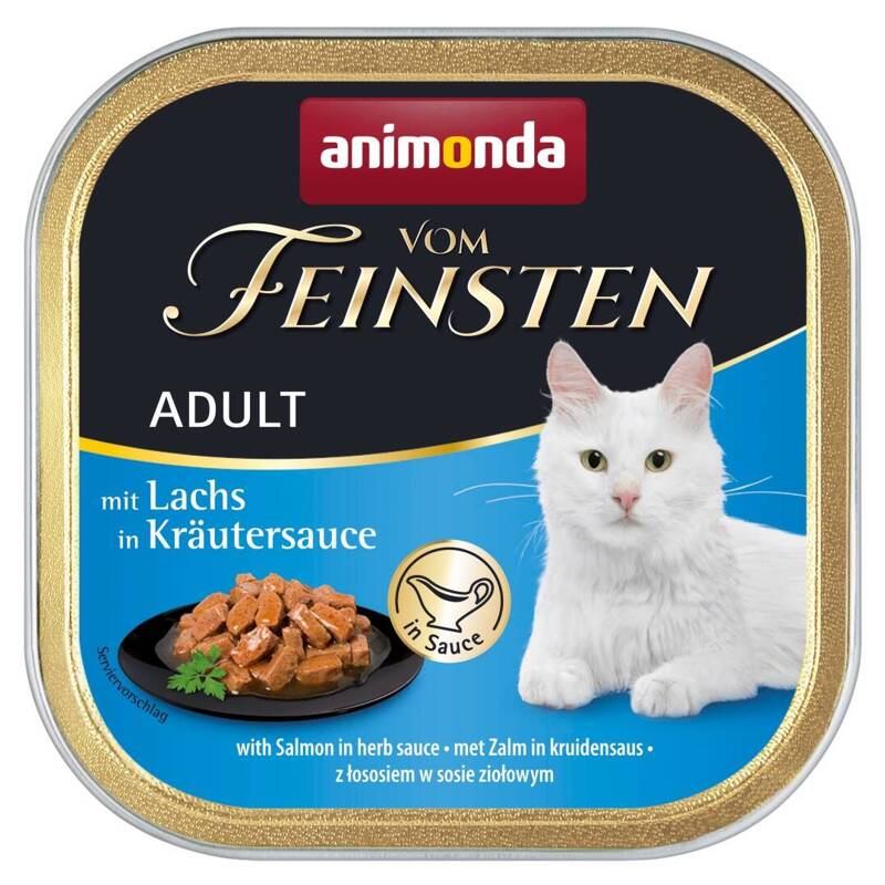 Animonda Vom Feinsten Adult 100g Mokra Karma dla Kota z Łososiem w Sosie Ziołowym