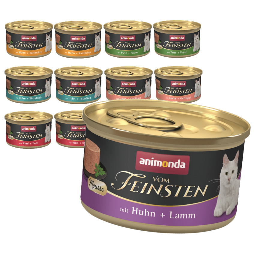 Animonda Vom Feinsten Mousse Adult 12x85g Mokra Karma dla Kota Mix Smaków