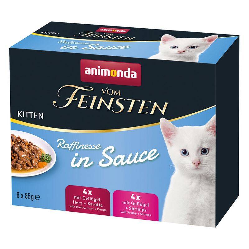 Animonda Vom Feinsten Raffinesse Kitten 8x85g Mixpack Mokra Karma dla Kociąt w Sosie 