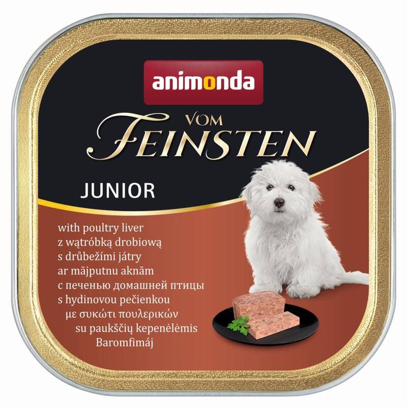 Animonda Vom Feisten Junior 150g Mokra Karma Dla Szczeniąt Z Wątróbką Drobiową