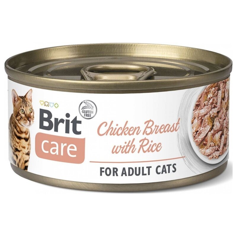 BRIT CARE Karma Uzupełniająca Premium dla Kotów Kurczak Ryż 70g