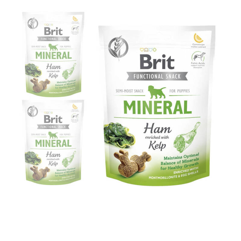 BRIT CARE Karma Uzupełniająca Przysmaki Premium dla Szczeniąt Uzupełnienie Minerałów 3x150g