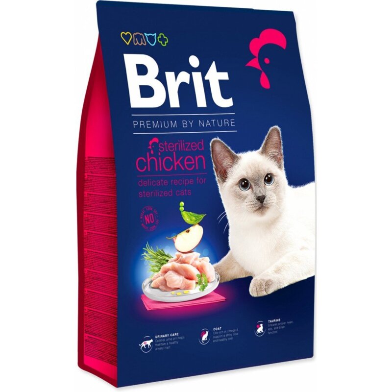 BRIT PREMIUM BY NATURE Karma Premium dla Kotów Sterylizowanych Kurczak Ryż 1,5kg