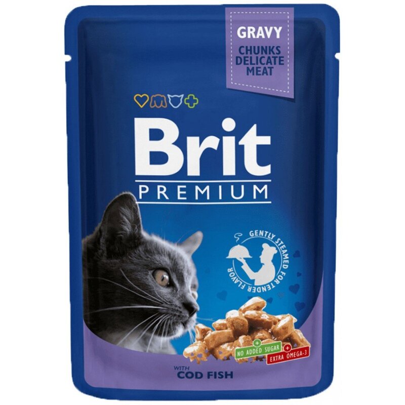 BRIT Premium Mokra Karma Bezzbożowa dla Kotów Dorsz 100g
