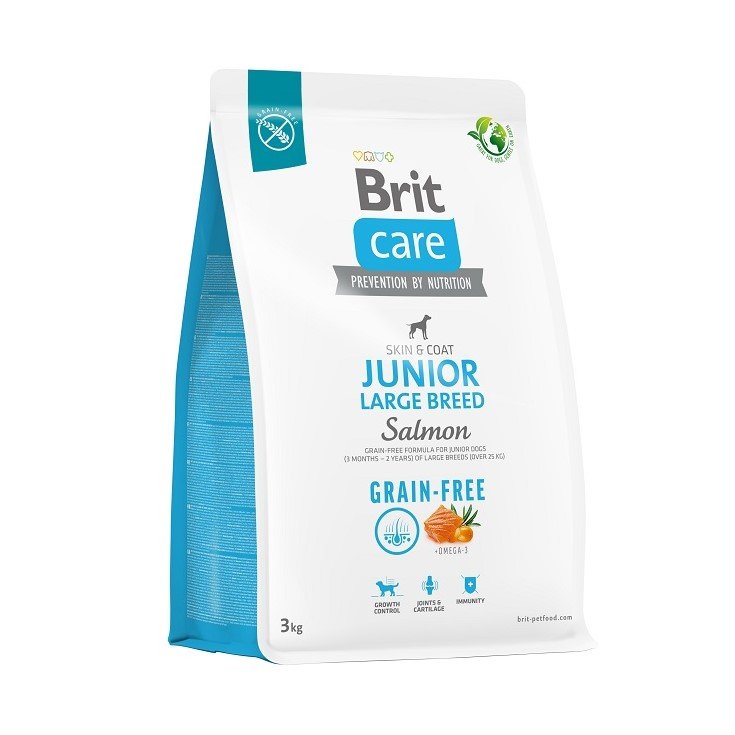 Brit Care Grain-Free Junior Large Breed Salmon Bezzbożowa Karma Łosoś I Ziemniaki Dla Młodych Psów Dużych Ras