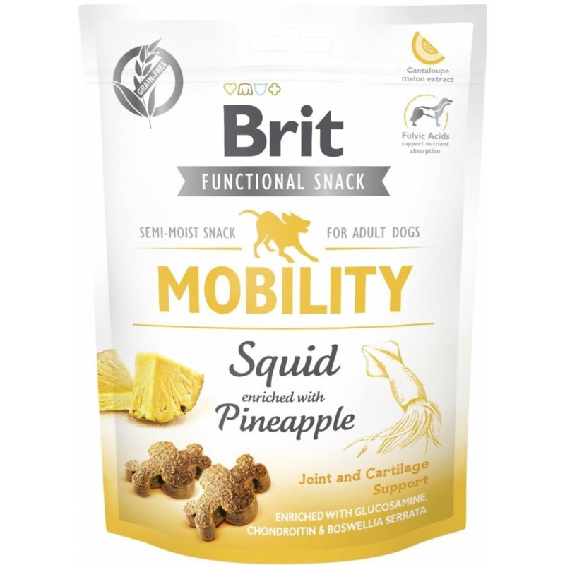 Brit Care Mobility Przysmak Premium Dla Psa Wsparcie Stawów Z Kalmarem I Ananasem 150g
