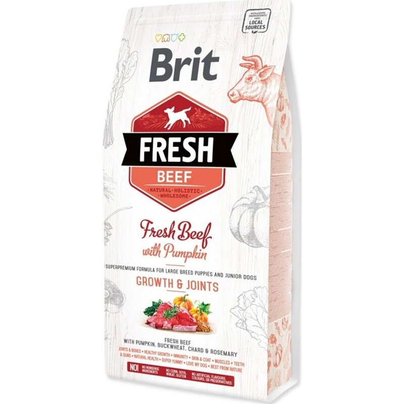 Brit Fresh 12kg Sucha Karma dla Szczeniąt Dużych Ras Wołowina z Dynią