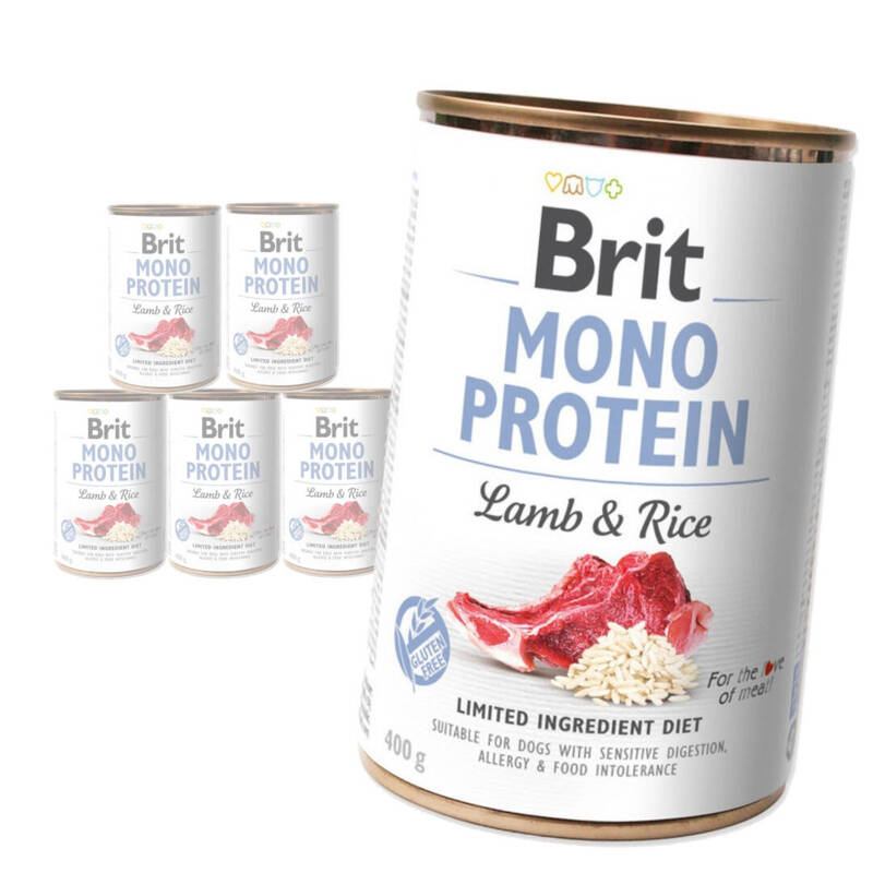 Brit Mono Protein 6x400g Mokra Karma Dla Psa Jagnięcina Z Ryżem