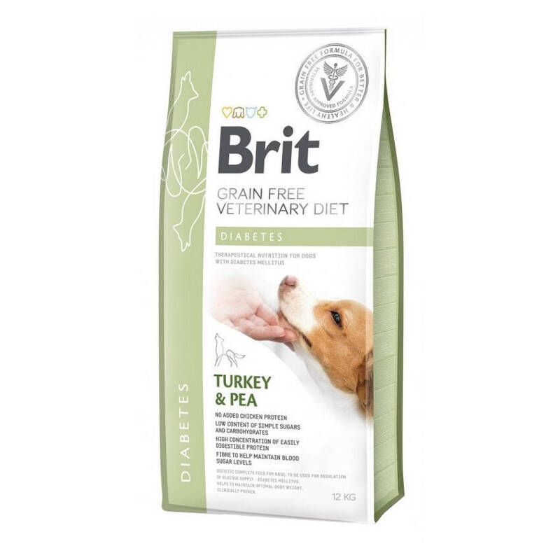 Brit Veterinary Diets Dog Diabetes 12kg Sucha Karma Dla Psów Z Cukrzycą