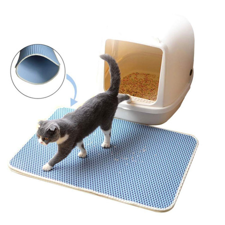 Cat litter catcher mat Blue