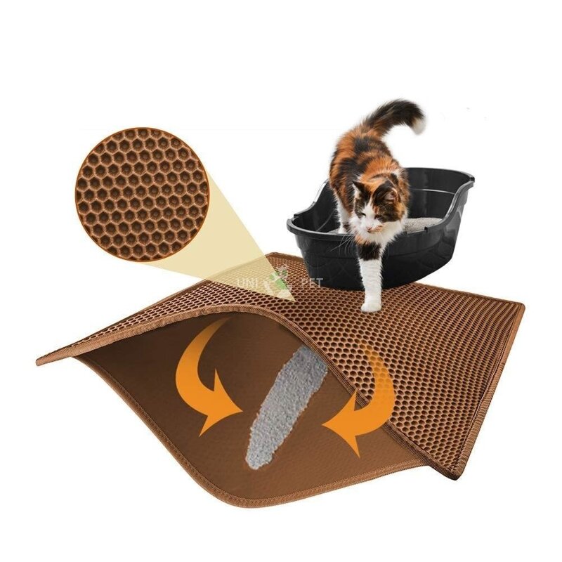 Cat litter catcher mat Brown
