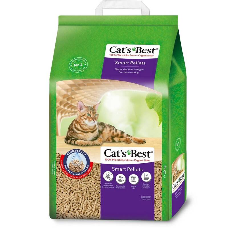 Cat's Best Smart Pellets 20L Żwirek Drewniany Dla Kota Zbrylający Miękkie i Nieklejące Się Grudki