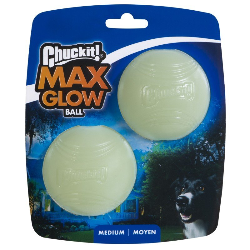 Chuckit Zabawka Dla Psa Max Glow Ball 2Pak Piłka Świecąca W Ciemności Rozmiar M