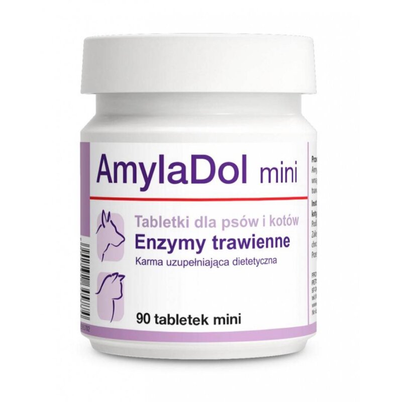 DOLFOS AmylaDol mini Enzymy Trawienne Dla Psów i Kotów 90 Tabletek