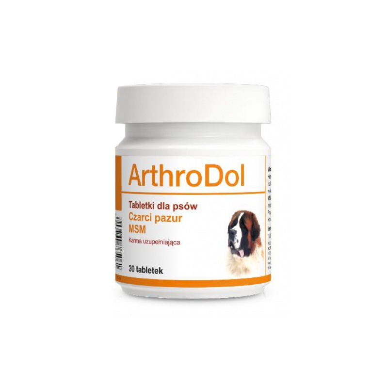 DOLFOS ArthroDol Czarci Pazur MSM Wsparcie Stawów Dla Psów 30 Tabletek