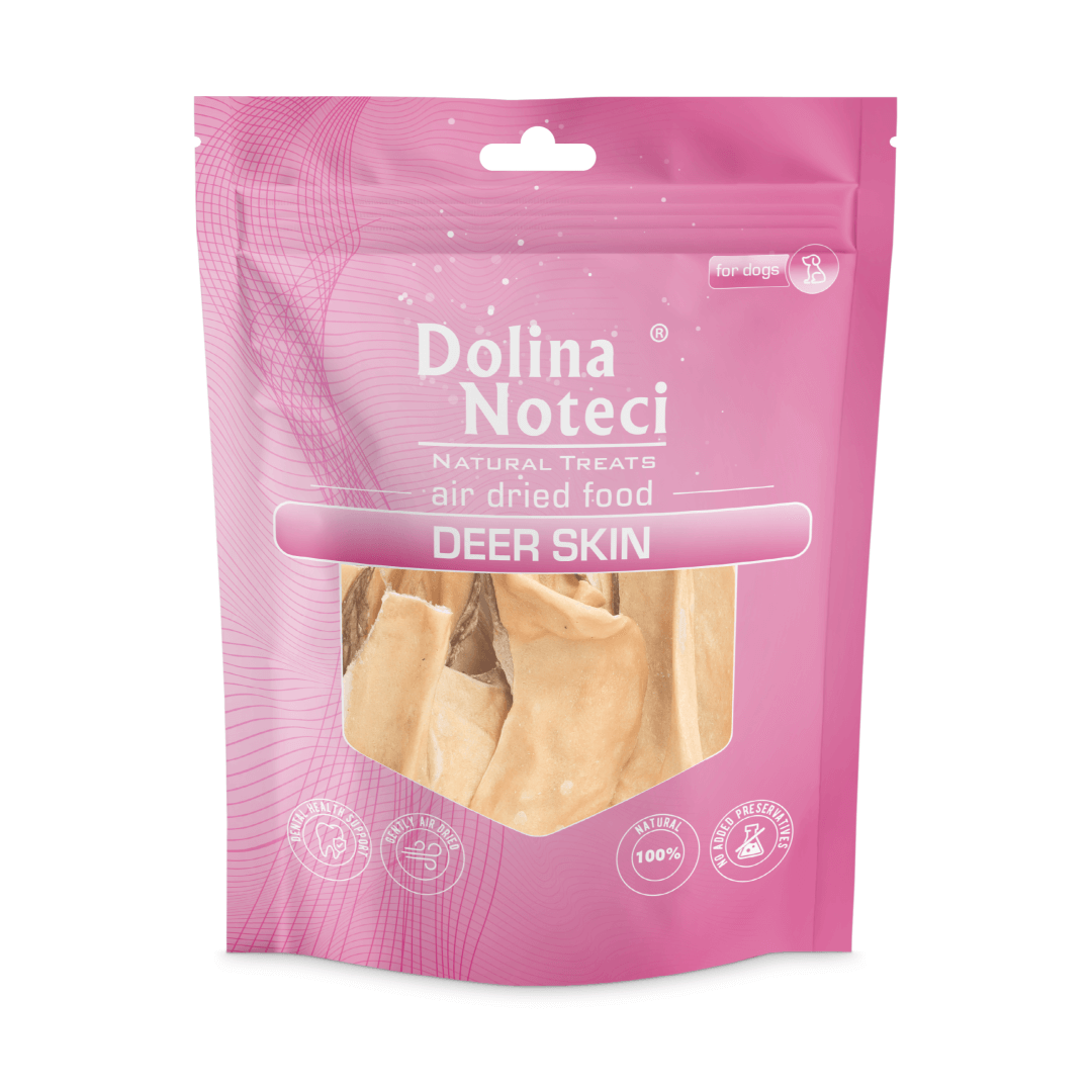 Dolina Noteci Natural Treats Deer Skin Przysmak Dla Psa Skóra Jelenia 150g