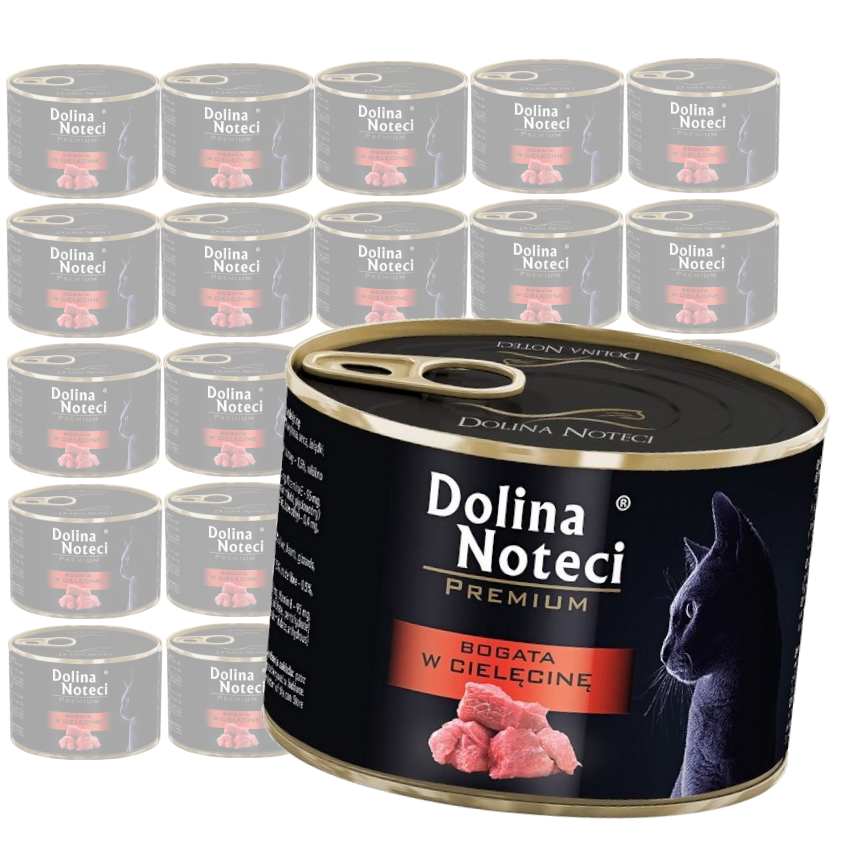 Dolina Noteci Premium 24x185g Bogata W Cielęcinę Mokra Karma Dla Kota