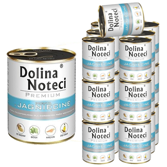 Dolina Noteci Premium Bogata W Jagnięcinę Puszka 20x800g Mokra Karma Dla Psa