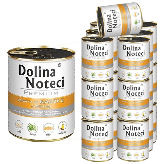 Dolina Noteci Premium Bogata W Kaczkę Z Dynią Puszka 20x800g Mokra Karma Dla Psa