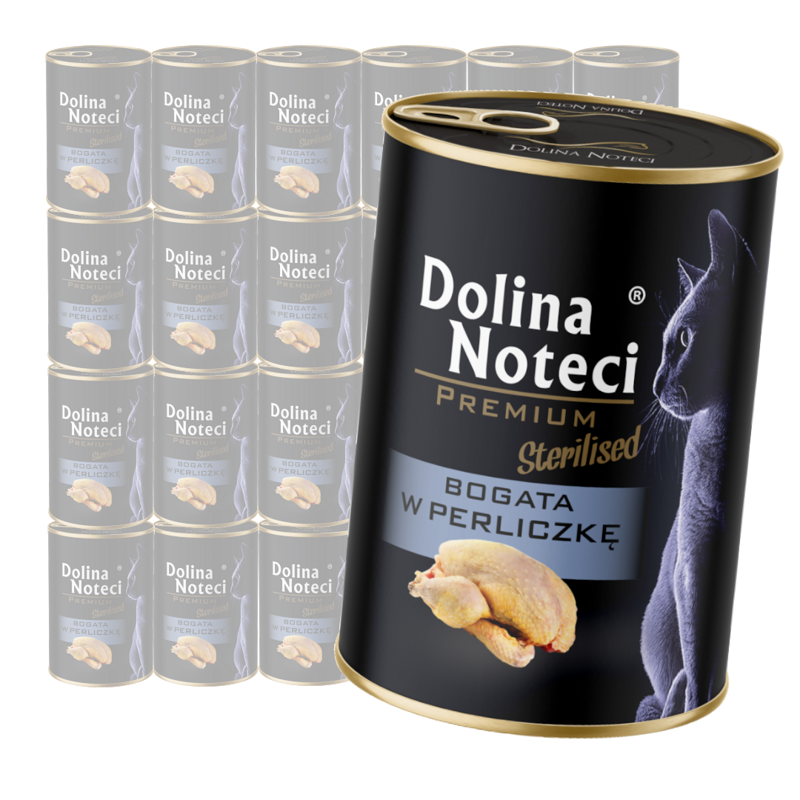 Dolina Noteci Premium Sterilised 24x400g Mokra Karma Dla Kota Po Sterylizacji Bogata w Perliczkę