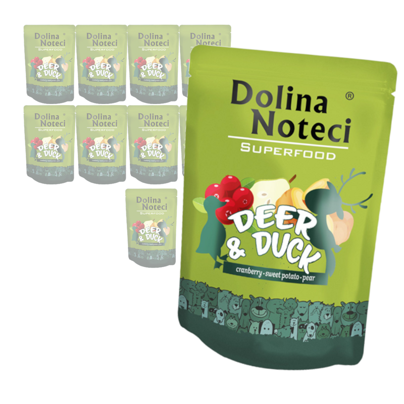 Dolina Noteci Superfood Mokra Karma Dla Psa Jeleń z Kaczką 10x300g