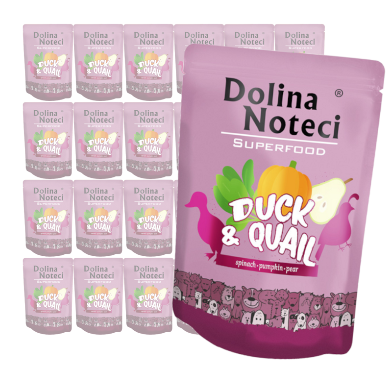 Dolina Noteci Superfood Mokra Karma Dla Psa Kaczka Z Przepiórką 24x300g