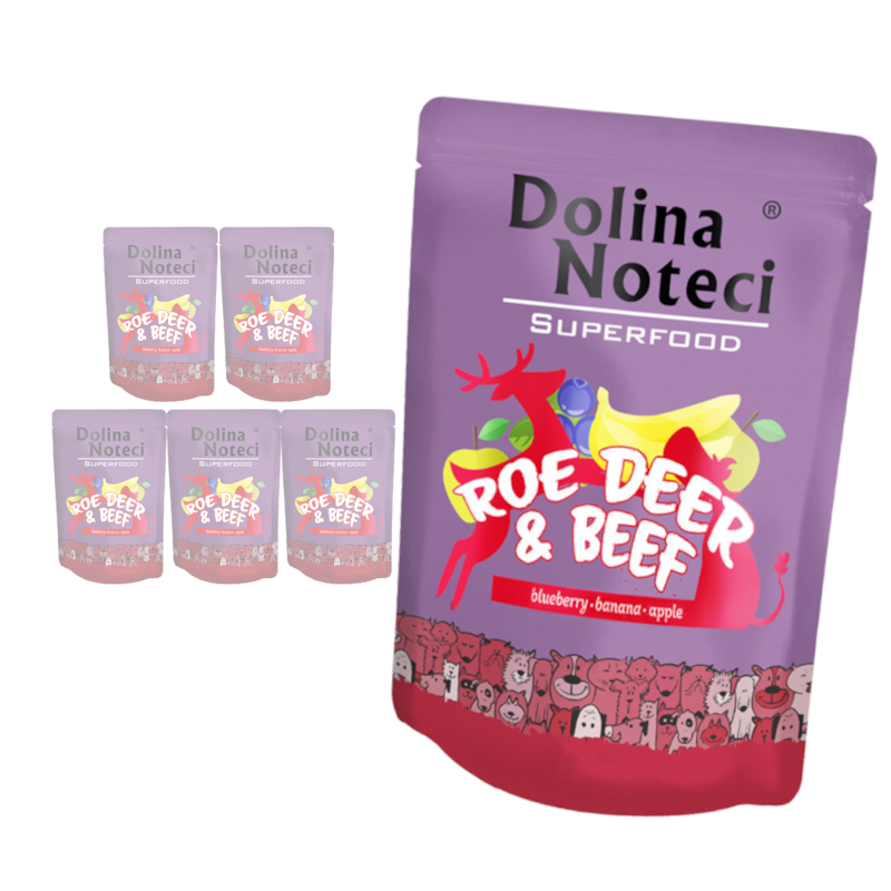 Dolina Noteci Superfood Mokra Karma Dla Psa Sarna z Wołowiną 6x300g