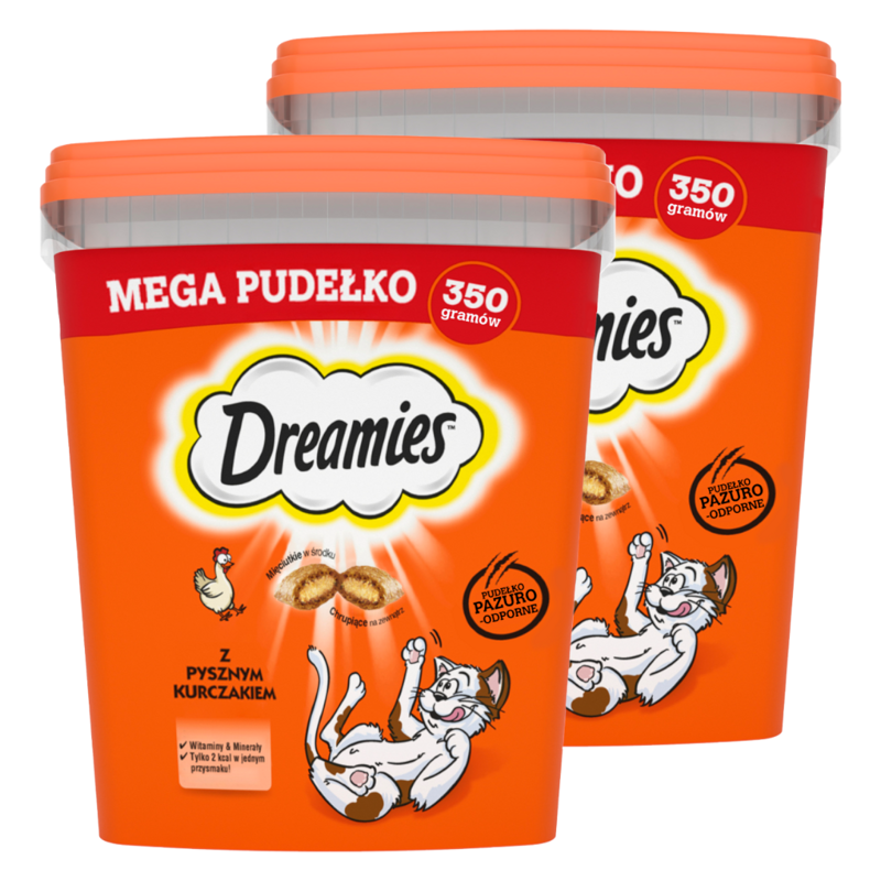 Dreamies Mega Pudełko Przysmak Dla Kota Chrupiące Paszteciki Z Nadzieniem Kurczak 2x350g