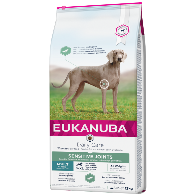 EUKANUBA Adult Daily Care Sensitive Joints 12kg Sucha Karma Dla Dorosłych Psów Wszystkich Ras z Wrażliwymi Stawami