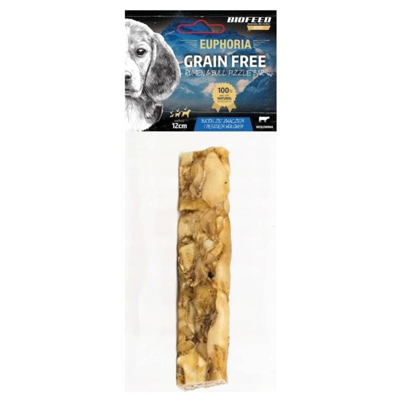 Euphoria Rumen & Pizzle Bar Naturalny Przysmak Dla Psa Baton Ze Żwaczem i Penisem Wołowym 12cm