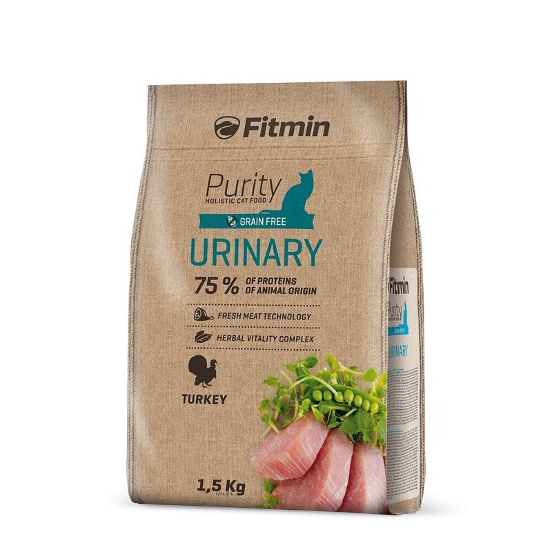Fitmin Cat Purity Urinary Grain Free Turkey Indyk 1,5kg Bezzbożowa Sucha Karma Dla Dorosłych Kotów