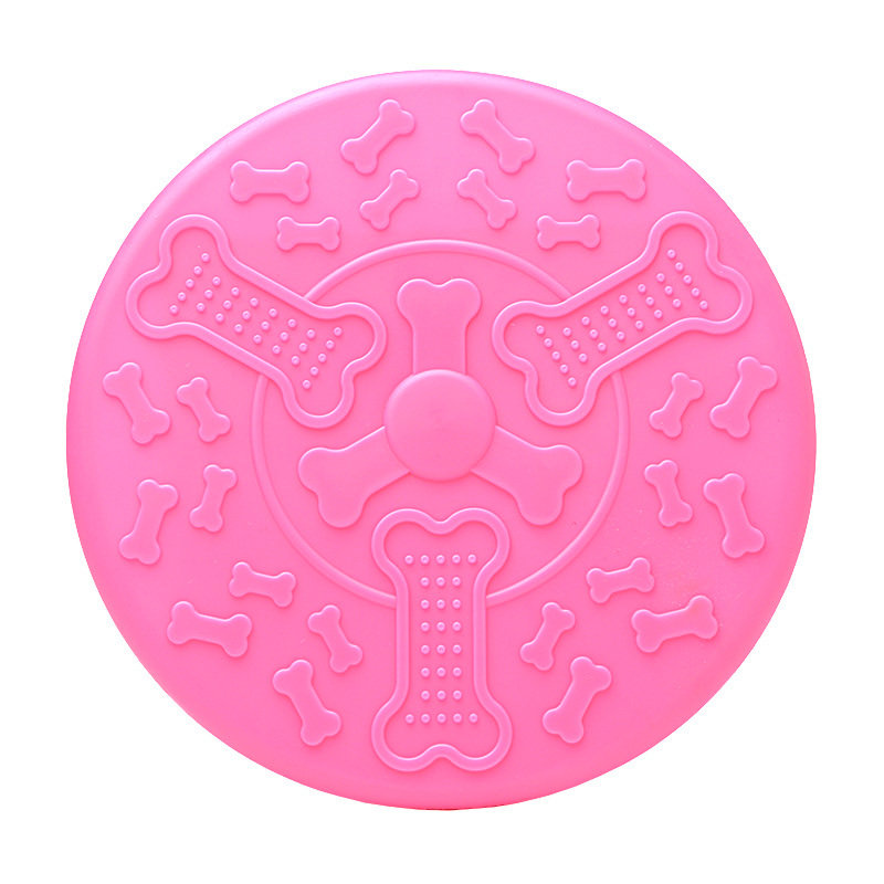 Frisbee Gumowa Zabawka Dla Psa Latający Dysk Kolor Różowy Średnica 23cm