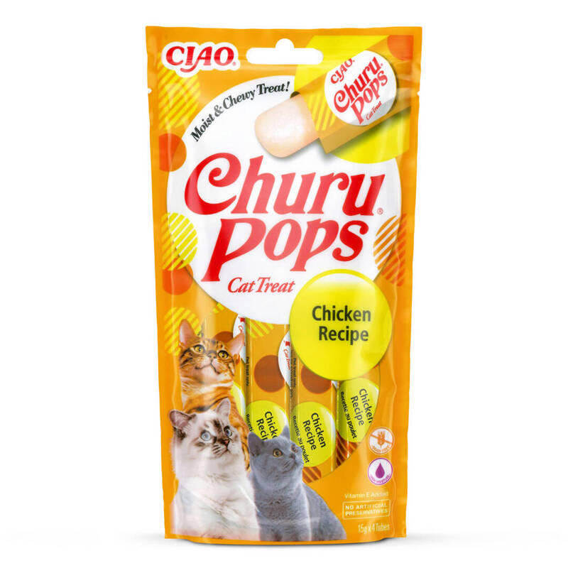 Inaba Cat Churu Pops 4x15g (60g) Kremowy Przysmak Dla Kota Galaretka Z Kurczakiem