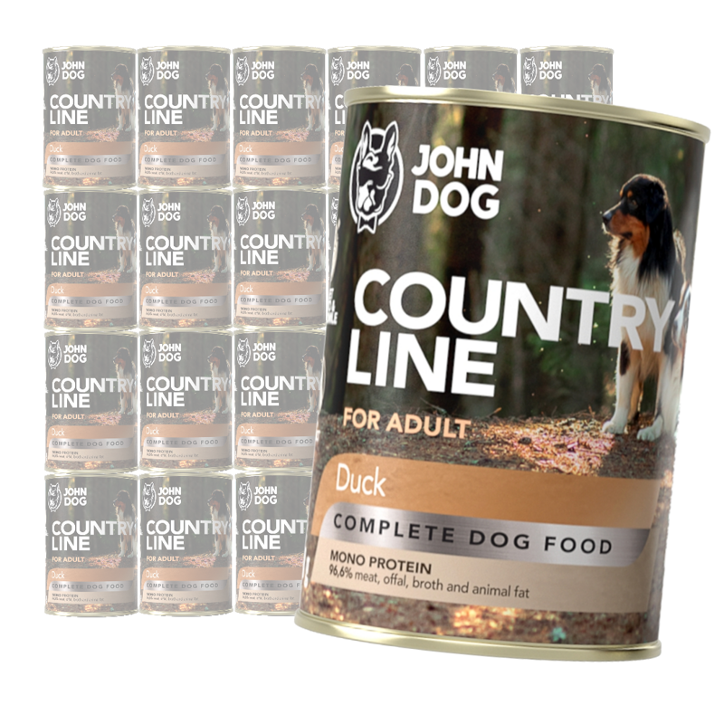 John Dog Country Line Mokra Karma Dla Dorosłych Psów Z Kaczką 24x400g