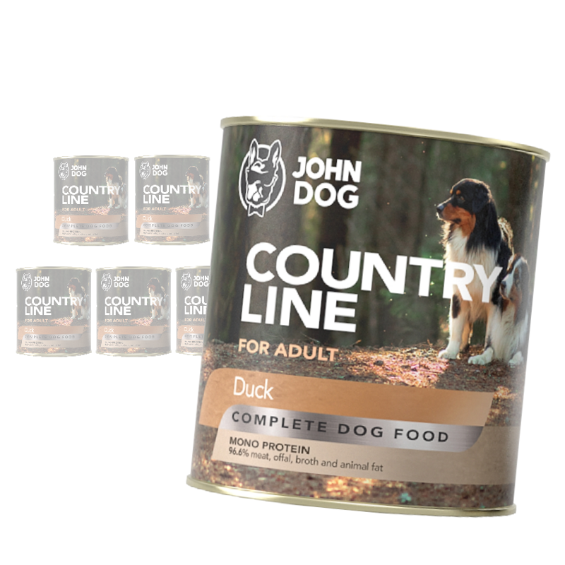 John Dog Country Line Mokra Karma Dla Dorosłych Psów Z Kaczką 6x800g